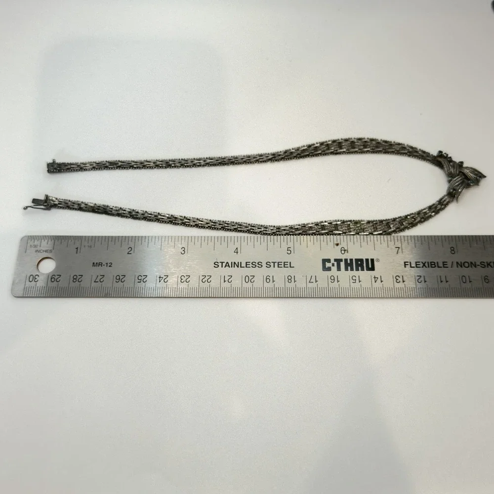 Vintage Sterling Silver 925 Italian Riccio Link Chunky Choker Necklace 16